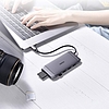 Choetech 9 az 1-ben multifunkcionális USB Type C HUB - 3x USB 3.2 Gen 1 / SD és TF memóriakártya olvasó / HDMI 4K 30Hz / VGA Full HD 60Hz / USB Type C / RJ45 szürke (HUB-M15 szürke)