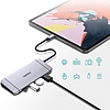 Choetech 9 az 1-ben multifunkcionális USB Type C HUB - 3x USB 3.2 Gen 1 / SD és TF memóriakártya olvasó / HDMI 4K 30Hz / VGA Full HD 60Hz / USB Type C / RJ45 szürke (HUB-M15 szürke)