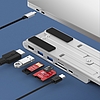 Choetech állványos többfunkciós állomás laptophoz PD / USB-C HDMI (4K / 30Hz) / 2xUSB-A / 1xUSB-C / 1xSD / 1xTF fekete (HUB-M43)