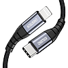 Choetech IP0039 USB-C / Lightning MFi kábel, 1,2 m hosszú - fekete