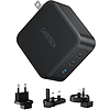 Choetech PD6008 2xUSB-C PD 100W-os GaN hálózati töltő (PD6008-black)