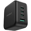 Choetech PD6055 70W GaN hálózati töltő amerikai, EU, UK, AU adapterekkel (PD6055-black)