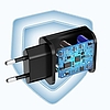 Choetech USB úti fali töltő 18W Power Delivery fekete (Q5003-EU)