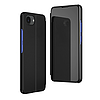 Clear View tok iPhone 16e-hez - flip tok - fekete