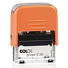 Colop Printer C 20 szövegbélyegző önfestékező nyári színek narancs ház fehér alsó résszel fekete párnával 14x38 mm