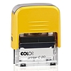 Colop Printer C 20 szövegbélyegző önfestékező nyári színek sárga ház fehér alsó résszel fekete párnával 14x38 mm