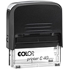 Colop Printer C 40 szövegbélyegző önfestékező átlátszó ház lila párnával 23x59 mm