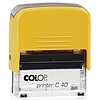 Colop Printer C 40 szövegbélyegző önfestékező nyári színek sárga ház fehér alsó résszel fekete párnával 23x59 mm