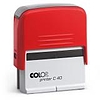 Colop Printer C 40 szövegbélyegző önfestékező piros ház fekete párnával 23x59 mm