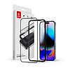 Crong anti-bakteriális 3D páncélüveg - edzett üveg 9H a teljes képernyőhöz iPhone 16 Pro + beépítési keret (CRGAB3DAGIP1663P)