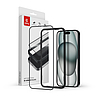 Crong antibakteriális 3D páncélüveg - 9H teljes ragasztós edzett üveg iPhone 16 Plus / iPhone 15 Plus + beépítési kerethez (CRG-AB3DAG-IP15PL)