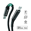 Crong Armor Link - USB-C-Lightning MFi fonott kábel 150 cm fekete (CRG-AL15USCL-BLK)