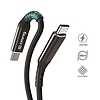 Crong Armor Link - USB-C - USB-C 100W 5A fonott kábel Tápellátás Gyorstöltés 200cm fekete (CRG-AL200USCC-BLK)