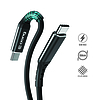Crong Armor Link - USB-C-USB-C 60 W-os fonott kábel tápellátás, gyorstöltés 150 cm fekete (CRG-AL15USCC-BLK)