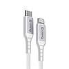 Crong Armor Link - USB-C villámgyors töltéshez MFi-kábel 150 cm fehér (CRGAL15USCLWHI)