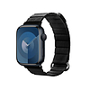Crong Eclipse - Bőr mágneses szíj Apple Watchhoz 44/45/46/49 mm fekete (CRG-44ECL-BLK)
