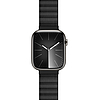 Crong Eclipse - Bőr mágneses szíj Apple Watchhoz 44/45/46/49 mm fekete (CRG-44ECL-BLK)