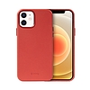 Crong Essential Cover - Bőr tok iPhone 12 / iPhone 12 Pro készülékhez piros (CRG-ESS-IP1261-RED)