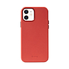 Crong Essential Cover Magnetic - Bőr tok iPhone 12 / iPhone 12 Pro MagSafe piros telefonhoz (CRG-ESSM-IP1261-RED)