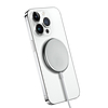Crong MagSpot - MagSafe alumínium vezeték nélküli töltő ezüstfehér (CRG-MS15W-SLV)