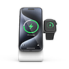 Crong MagSpot Pivot Stand - MagSafe töltő iPhone, Apple Watch és AirPods készülékekhez hófehér (CRG-MSPS-WHT)