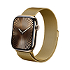 Crong Milano Steel - Rozsdamentes acél szíj Apple Watchhoz 38/40/41/42 mm arany (CRG-40MST-GLD)