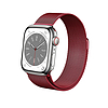 Crong Milano Steel - Rozsdamentes acél szíj Apple Watchhoz 38/40/41/42 mm piros (CRG-40MST-RED)