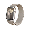 Crong Milano Steel - Rozsdamentes acél szíj Apple Watchhoz 44/45/46/49 mm pezsgő (CRG-44MST-CHP)