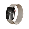 Crong Milano Steel - Rozsdamentes acél szíj Apple Watchhoz 44/45/46/49 mm pezsgő (CRG-44MST-CHP)