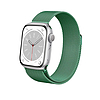 Crong Milano Steel - Rozsdamentes acél szíj Apple Watchhoz 44/45/46/49 mm zöld (CRG-44MST-GRN)