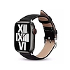 Crong Noble Band - természetes bőr szíj Apple Watchhoz 44/45/46/49 mm Black Noir (CRG-44NOB-BLK)