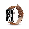 Crong Noble Band - természetes bőr szíj Apple Watchhoz 44/45/46/49 mm Mokka (CRG-44NOB-MKA)