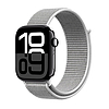 Crong nylon - sportszíj Apple Watchhoz, 44/45/46/49 mm ezüstszürke (CRG44NLBSHL)