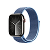 Crong Nylon - Sportszíj Apple Watchhoz 44/45/46/49 mm óceánkék (CRG-44NLB-OBL)