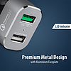 Crong Power Car Charger 30W 2 portos USB QC 3.0-val alumínium (CRG-PWRC-USB30-ALU)