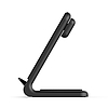 Crong PowerSpot Pivot Stand - 3 az 1-ben vezeték nélküli töltő Samsung és Android, Galaxy Watch és TWS fejhallgatókhoz fekete (CRG-PSPS-BLK)