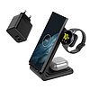 Crong - Set GaN Fali töltő 35 W és vezeték nélküli töltő PowerSpot Pivot Stand 3 az 1-ben (CRG-POWER-BUNDLE1)
