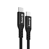 Crong Soft Link - 100 W PD 5A USB-C-USB-C kábel 120 cm fekete (CRGSL120USCCBLK)