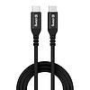 Crong Soft Link - 100 W PD 5A USB-C - USB-C kábel 200 cm fekete (CRGSL200USCCBLK)