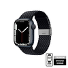 Crong Wave Band - Fonott szíj Apple Watchhoz 38/40/41/42 mm grafit (CRG-40WAV-CRL)