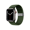 Crong Wave Band - Fonott szíj Apple Watchhoz 44/45/46/49 mm zöld (CRG-44WAV-GRN)