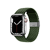 Crong Wave Band - Fonott szíj Apple Watchhoz 44/45/46/49 mm zöld (CRG-44WAV-GRN)