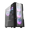 Darkflash DK431 Glass számítógépház + 4 RGB ventilátor fekete (DK431 Glass + 4 fans)