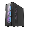 Darkflash DK431 Glass számítógépház + 4 RGB ventilátor fekete (DK431 Glass + 4 fans)