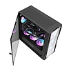 Darkflash DK431 Glass számítógépház + 4 RGB ventilátor fekete (DK431 Glass + 4 fans)