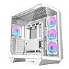 Darkflash DY470 számítógépház fehér + 4 ventilátor + GPU konzol (DY470 fans+holder Wh)