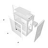 Darkflash M305 Mesh számítógépház ventilátorok nélkül, Fehér (M305 Mesh_White)