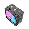 Darkflash S11 Aktív hűtés a processzorhoz LED hűtőborda + ventilátor 120x130 fekete (S11 Black)