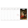 Dayliner asztali naptár Művészet világa 320x150 mm,fekvő háttal bordó 2024