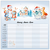 Dayliner falinaptár 300x600mm Family Planner 2024